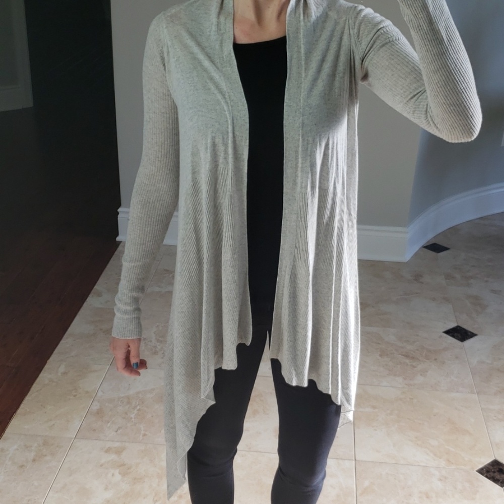 Gray cashmere cardigan